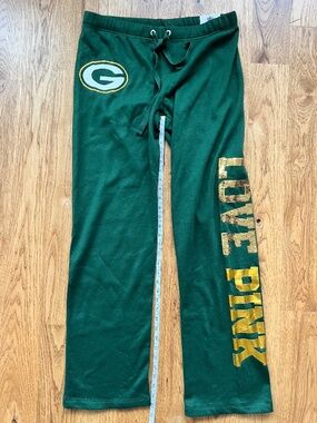 Women's PINK Green Bay Packers NFL Collection Sweatpants Size Medium